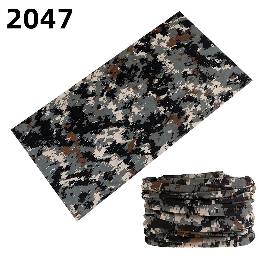 Camouflage Seamless Magic Bandana Buffs Neck Gaiter Paisley Headband Cycling Fishing Tube Face Shield Men Women Scarf Mask Cap - Premium neck gaiter from Lizard Vigilante - Just $5.99! Shop now at Lizard Vigilante