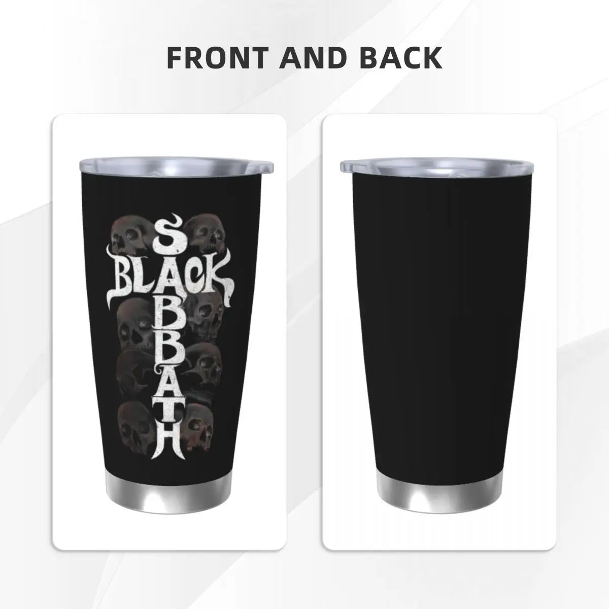 Black Sabbath Skull Insulated Tumbler with Lid Rock Stainless Steel Coffee Mugs Double Wall Thermos Bottle Cups, 20oz - Premium Tumblers from Lizard Vigilante - Just $31.88! Shop now at Lizard Vigilante