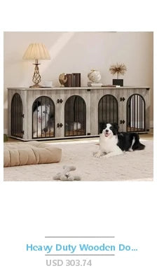 Corner Dog Crate Medium Large Dogs Indoor Space Saving Kennel TV Stand Decorative Pet House Dual-Purpose Furniture Comfortable - Premium  from Lizard Vigilante - Just $510.99! Shop now at Lizard Vigilante