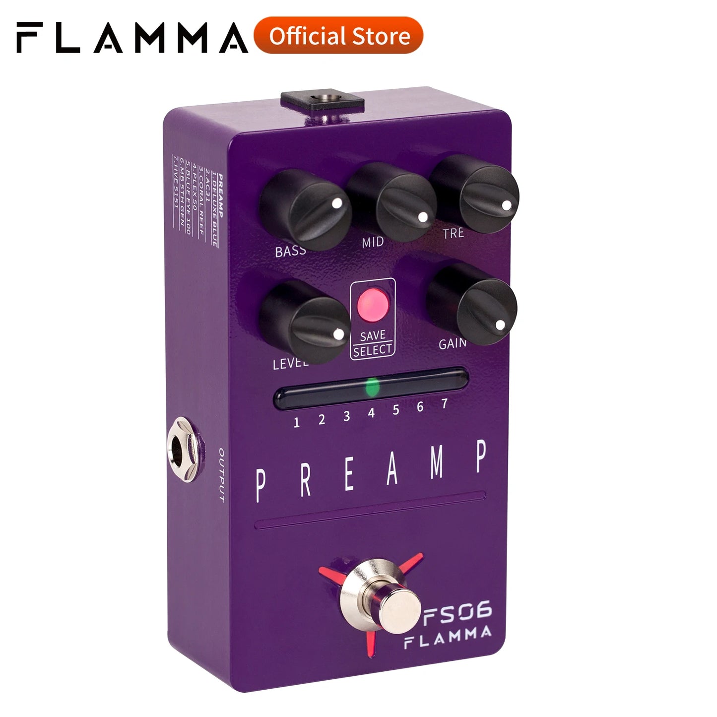 ⚡ FLAMMA FS06 Tone Reaper Preamp Pedal — 7-Channel Digital Amp Simulator with Preset Slots, Dual Modes & Built-In Cab Simulation