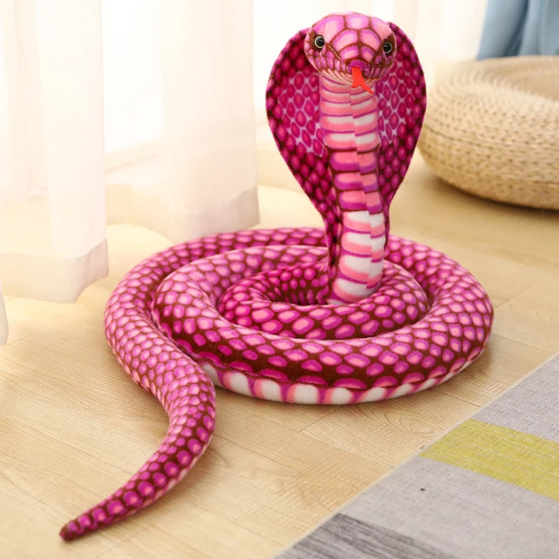 Colorful Simulated Cobra Plush Toy – Funny Stuffed Snake Plushies for Home Decor & Gifts (80/170/240cm) - Premium toy from Lizard Vigilante - Just $19.99! Shop now at Lizard Vigilante