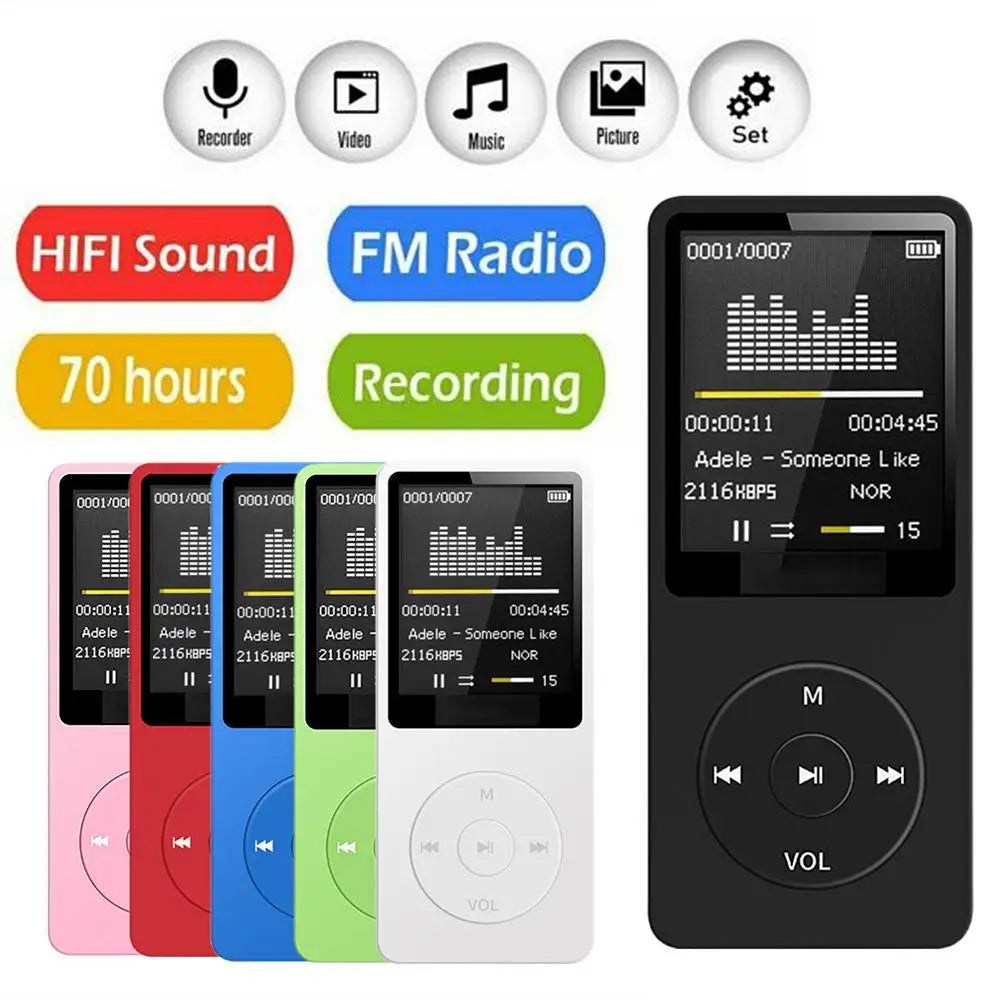 Mp3 Music Player Bluetooth-Compatible Lossless Portable Fm Radio External Ultra-thin Student Sports Walkman Mp3 Player Recorder - Premium mp3 music player from Lizard Vigilante - Just $19.99! Shop now at Lizard Vigilante