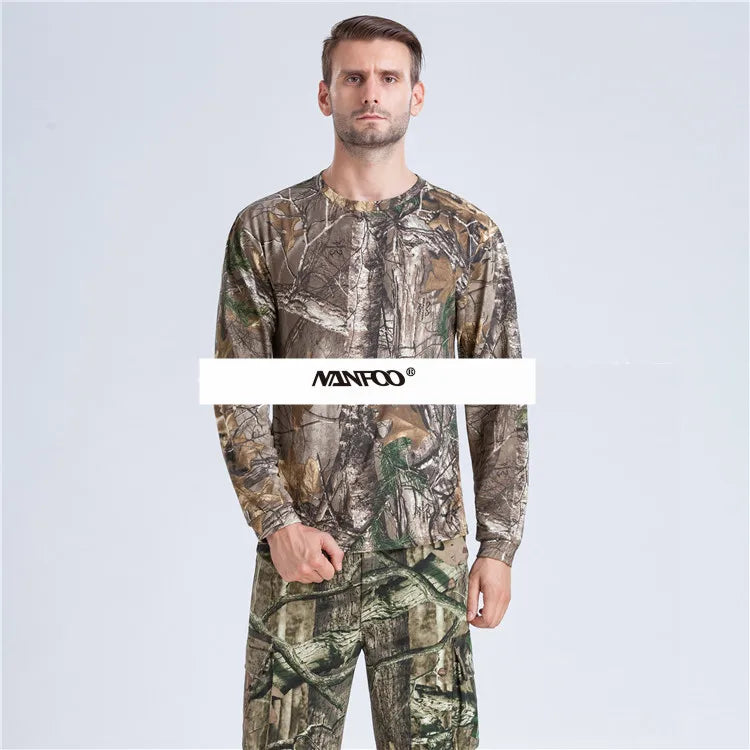 NANFOO Summer Bionic Camouflage Long-Sleeved Shirt - Outdoor Fishing & Hunting Tee - Premium jacket from Lizard Vigilante - Just $31.99! Shop now at Lizard Vigilante