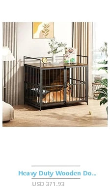 Corner Dog Crate Medium Large Dogs Indoor Space Saving Kennel TV Stand Decorative Pet House Dual-Purpose Furniture Comfortable - Premium  from Lizard Vigilante - Just $510.99! Shop now at Lizard Vigilante