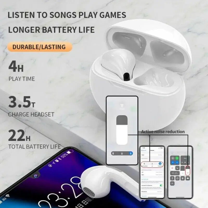 Lenovo Air Pro 6 Wireless Earbuds - Bluetooth 5.1 TWS Headset with Active Noise Cancellation and Hi-Fi Sound - Premium earphones from Lizard Vigilante - Just $16.99! Shop now at Lizard Vigilante