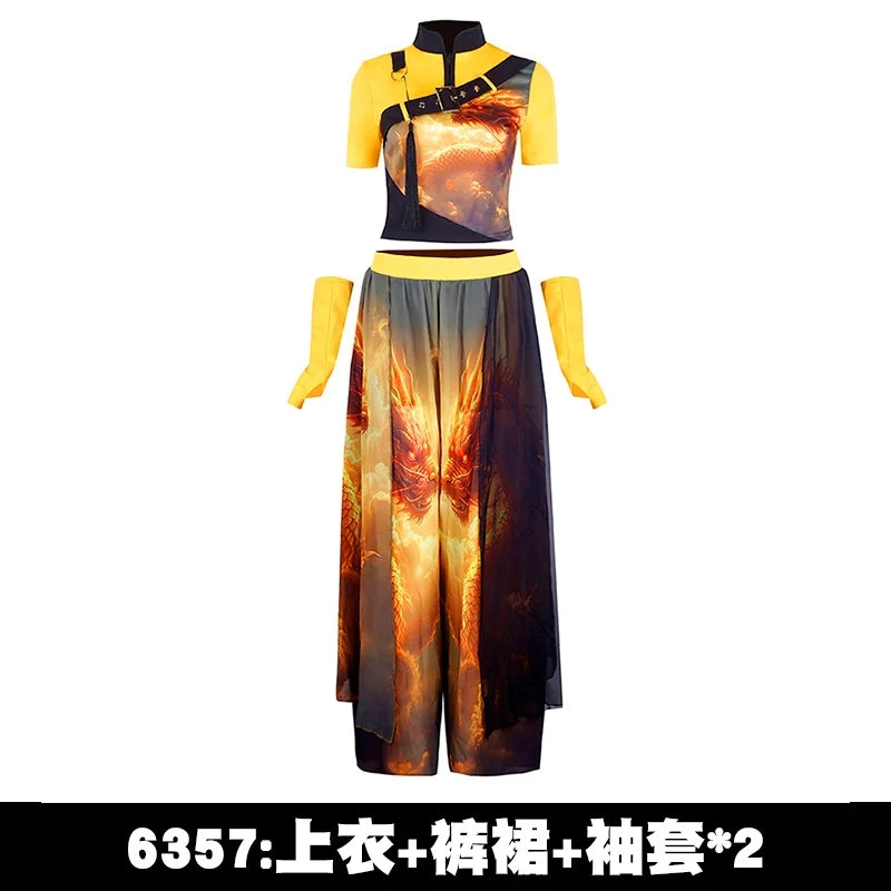 Vibrant Yellow Kpop Jazz Dance Costume for Women, Performance Stagewear, DJ & Nightclub Outfit, Streetwear Dancewear - Premium costume from Lizard Vigilante - Just $73.99! Shop now at Lizard Vigilante