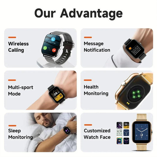 Smart Watch For Men Women Gift For Xiaomi Full Touch Screen Sport Fitness Watches BT Call Digital Smartwatch Wristwatch 2024 New - Lizard Vigilante