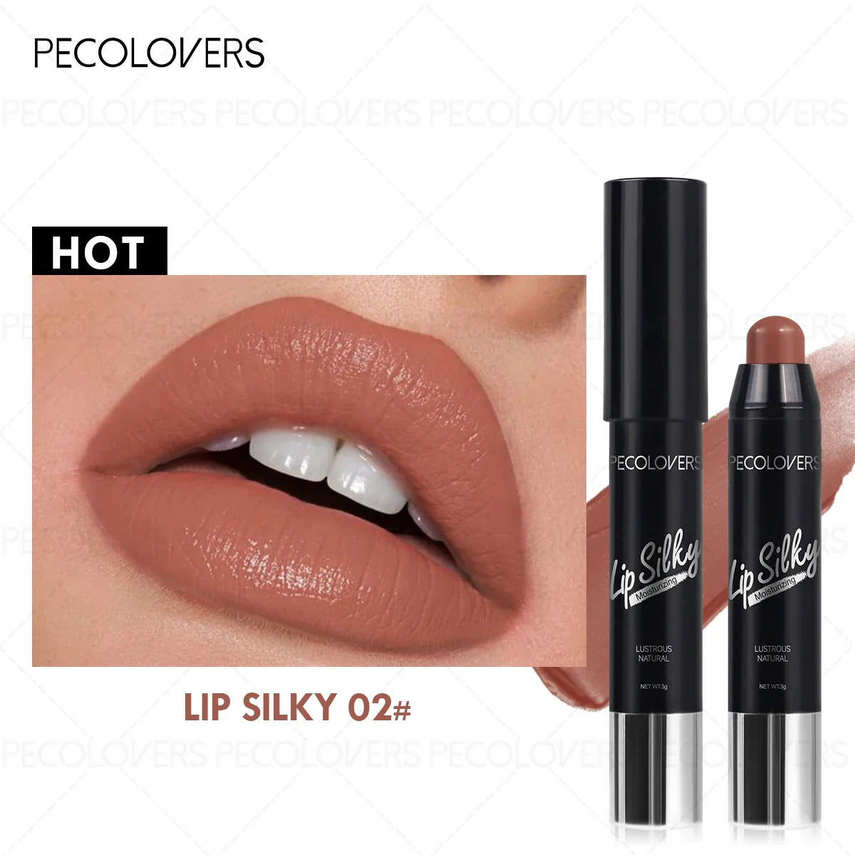 1PC Long-Lasting, Waterproof Lipstick with High Pigmentation & Moisturizing Balm - Perfect for All Skin Types