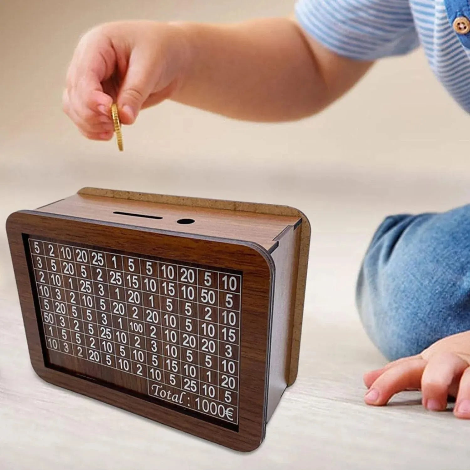 Easy To Use, Reusable Magic Money Wood Box Piggy Bank – Wooden Savings Bank with Goal Tracker - Premium piggy bank from Lizard Vigilante - Just $19.44! Shop now at Lizard Vigilante