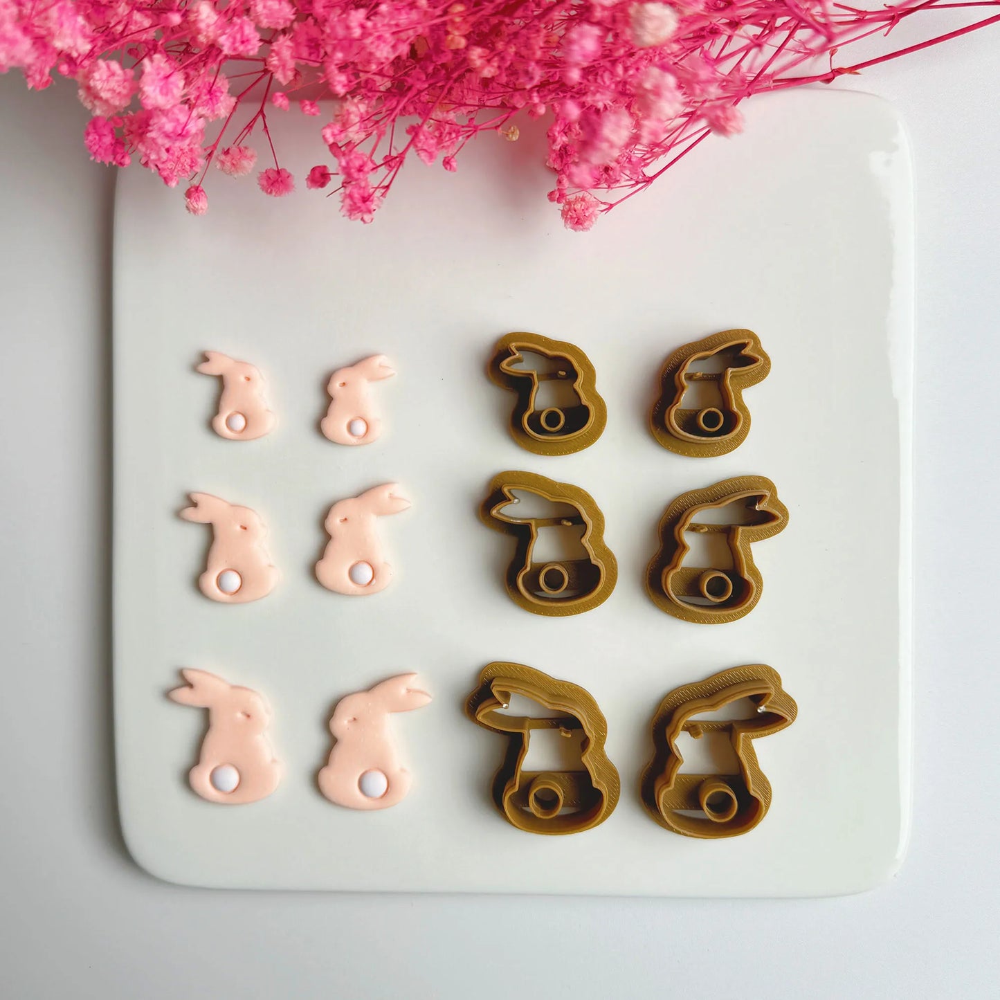 Easter Series Cute Cartoon Rabbit Carrot Shape Polymer Clay Cutters For DIY Earrings Jewelry Makings Embossing Cutting Die