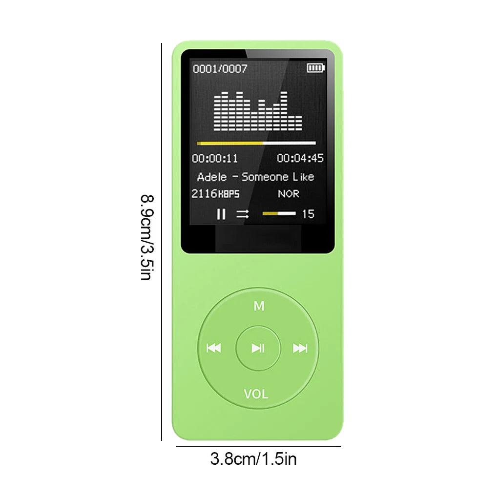 MP3 Player USB Charging Record Digital Display Screen Media Lossless MP4 Wav Portable Pocket Sports Running Walking Music Play - Lizard Vigilante