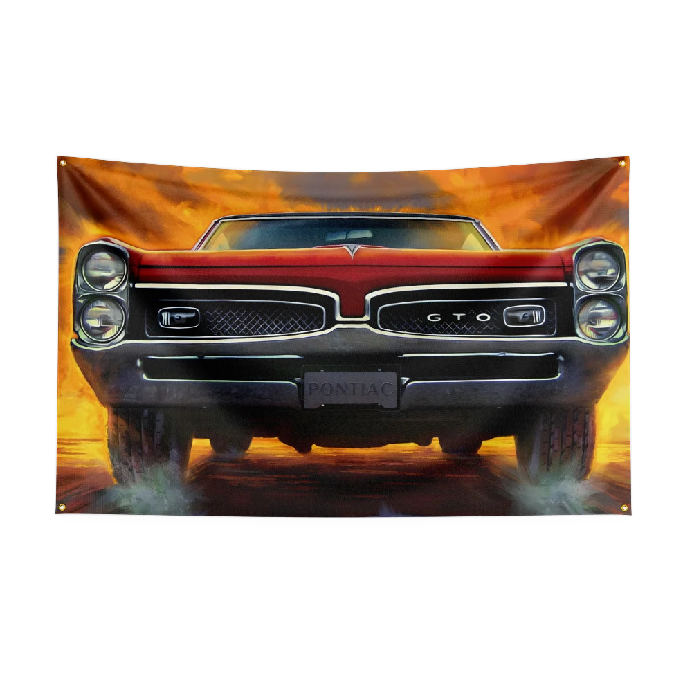 Retro American Muscle Racing Car Flag - Polyester Printed Decoration Banner Tapestry - Premium flag from Lizard Vigilante - Just $15.99! Shop now at Lizard Vigilante