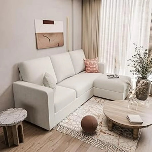 Convertible Sectional Sofa Couch – Modern L-Shaped Fabric Sofa with Ottoman, Breathable Cushions, and Versatile Design - Premium Couch from Lizard Vigilante - Just $388.88! Shop now at Lizard Vigilante