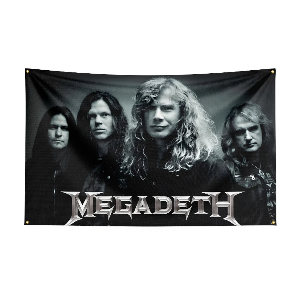 Megadeth Band Flag – Heavy Metal Rock Polyester Banner for Bedroom & Outdoor Wall Art - Premium flag from Lizard Vigilante - Just $17.99! Shop now at Lizard Vigilante