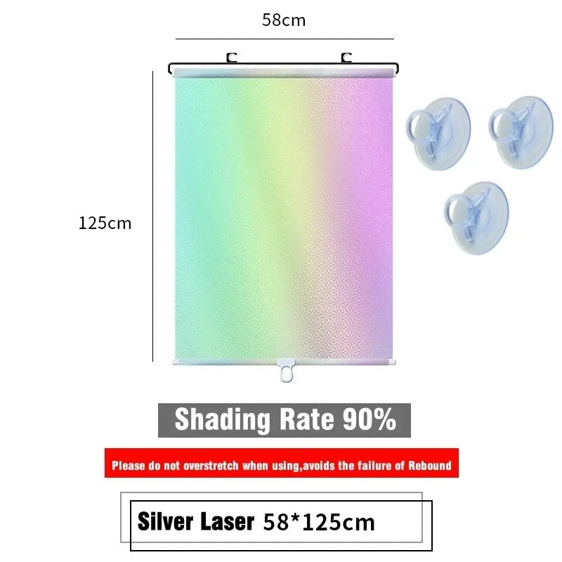 Universal Roller Blinds Suction Cup Sunshade Nail-free Blackout Curtain Car Bedroom Kitchen Office Window Sun-shading Curtains - Premium  from Lizard Vigilante - Just $5.99! Shop now at Lizard Vigilante