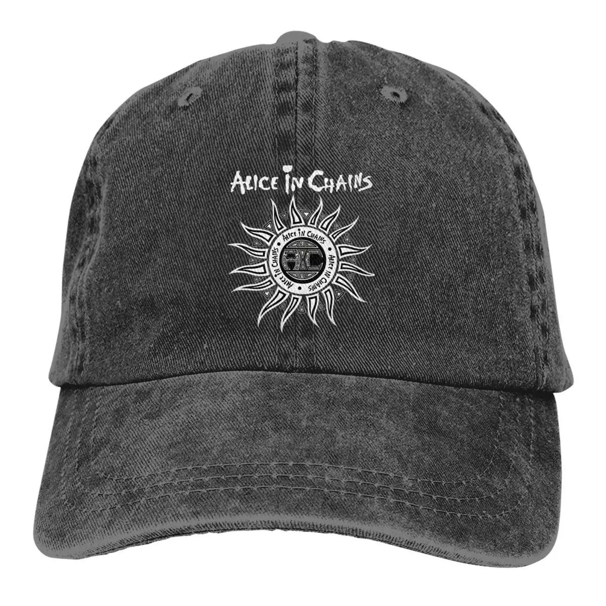 Alice In Chains Rock Band Baseball Caps Accessories Unisex Vintage Distressed Cotton AIC Heavy Metal Snapback Cap Adjustable Fit - Lizard Vigilante