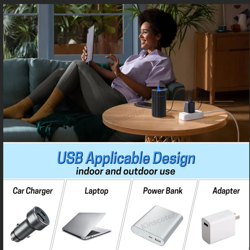 Newest RGB Flame Aroma Diffuser Aromatherapy Essential Oil Difusor USB Portable Air Humidifier Ultrasonic Nebulizer For Home Car