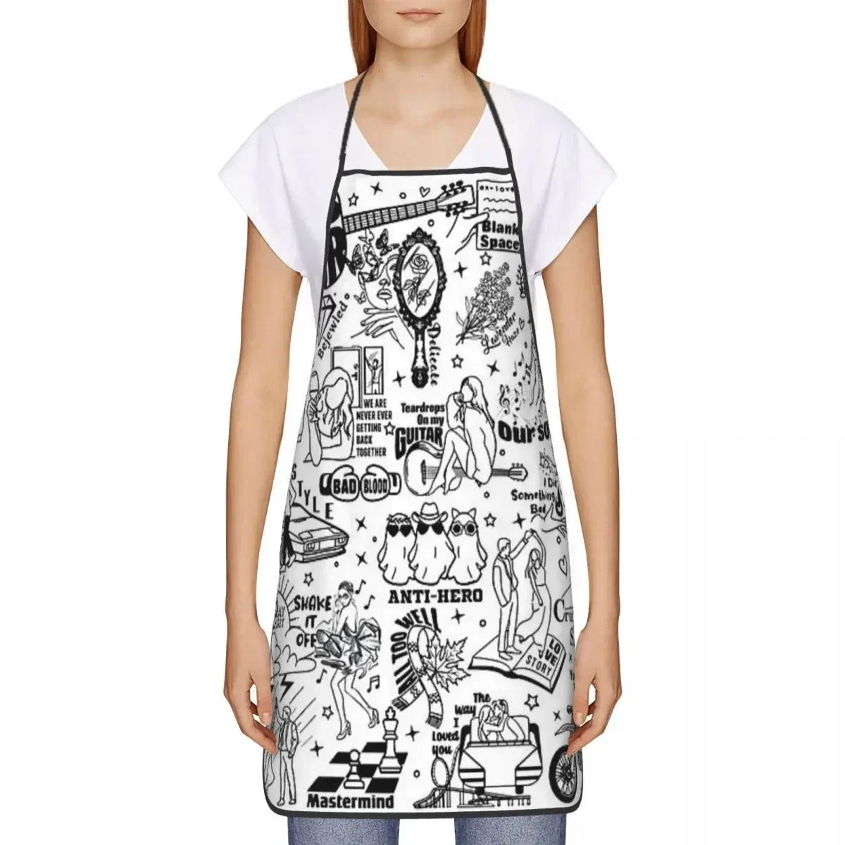 Taylor Swift Eras: Stylish and Functional Aprons for Fans - Premium Apron from Lizard Vigilante - Just $28.88! Shop now at Lizard Vigilante