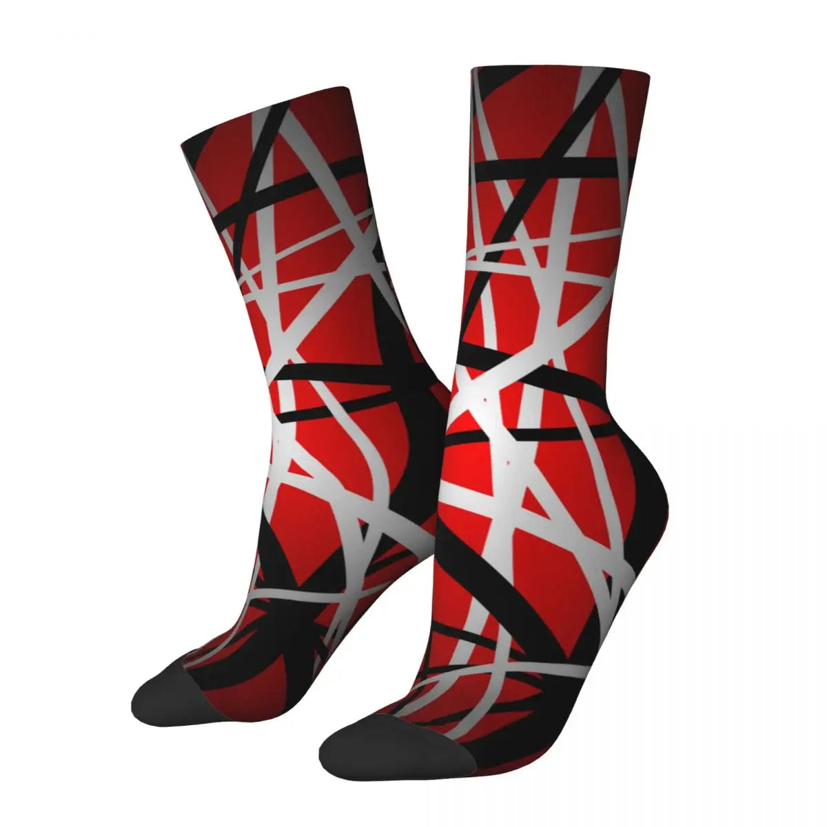 Eddie Van Halen Stripe Socks That Will Make You Feel Like a Guitar God - Premium socks from Lizard Vigilante - Just $19.84! Shop now at Lizard Vigilante