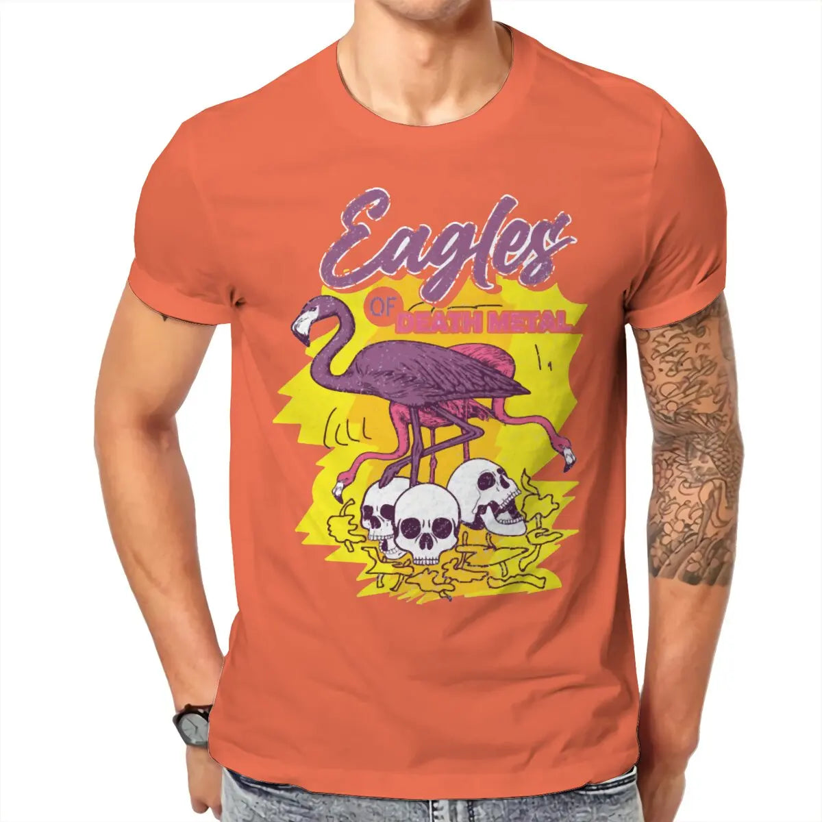 Eagles of Death Metal Rock Anthems and Musical Journeys Tshirt Harajuku Men Large Cotton Crewneck T Shirt - Premium  from Lizard Vigilante - Just $18.99! Shop now at Lizard Vigilante