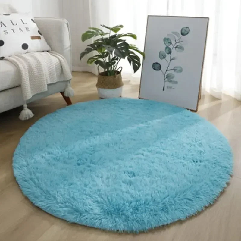 Living Room Rugs Aesthetic Bedroom Round Carpet Decoration Furry Comfort Carpet  Home Decor Pink Foot Mat Area Rug 2023 New