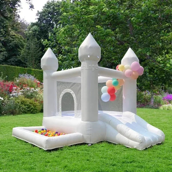 Mini White Wedding Inflatable Bounce Castle – Perfect for Kids Indoor & Outdoor Play - Premium bounce house from Lizard Vigilante - Just $2991.08! Shop now at Lizard Vigilante