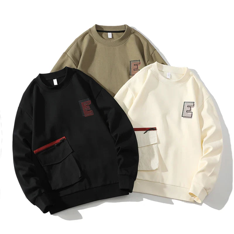 Autumn Spring 2024 Hoodies Sweatshirt For Men's Grey Blue Hip Hop Punk Pullover Streetwear Casual Fashion Clothes OverSize 5XL