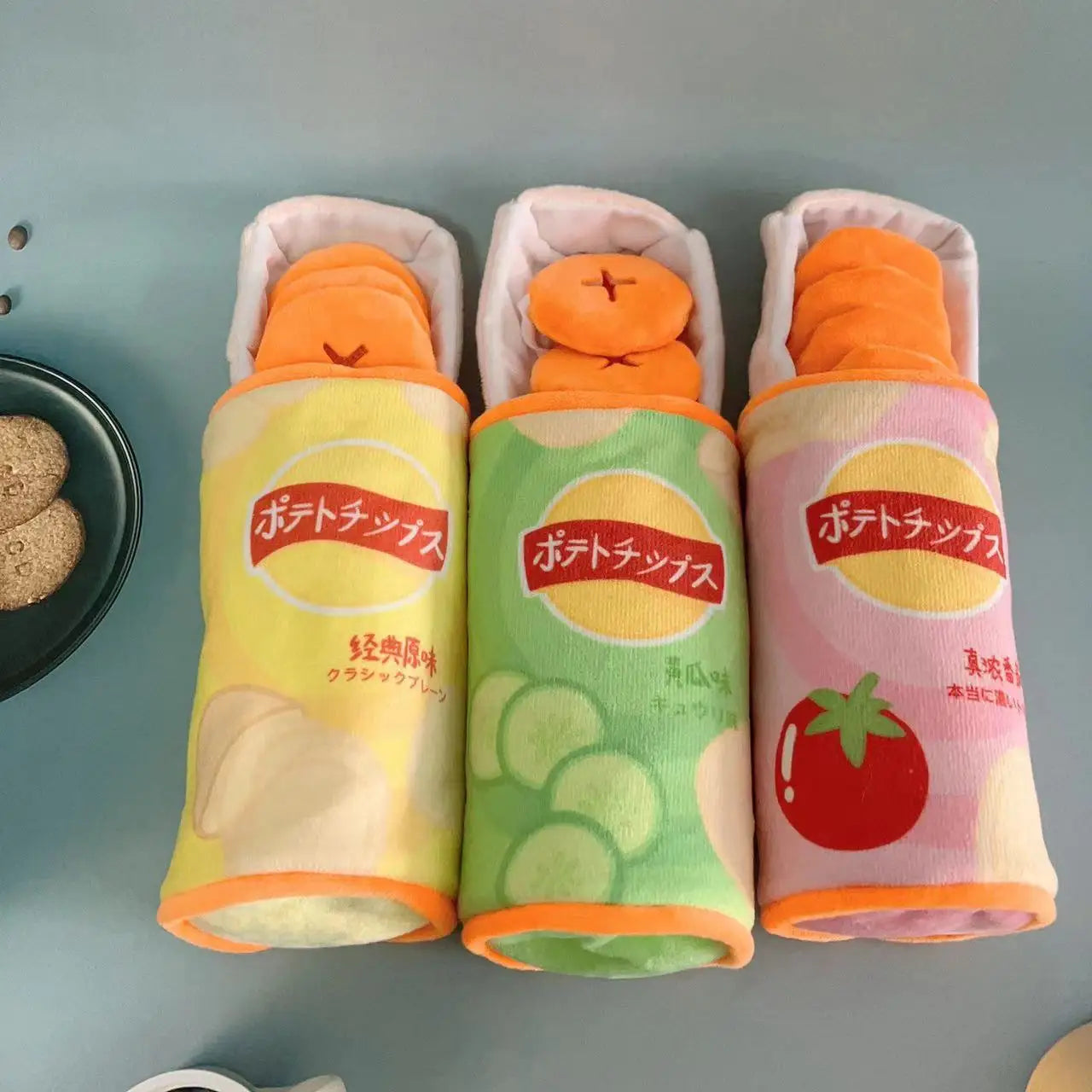 Pet Potato Chip Food Toys Cat and Dog Toys Pet Sniffing Snacks Plush Potato Chips Bite Resistant and Grinding Pet Products Puppy
