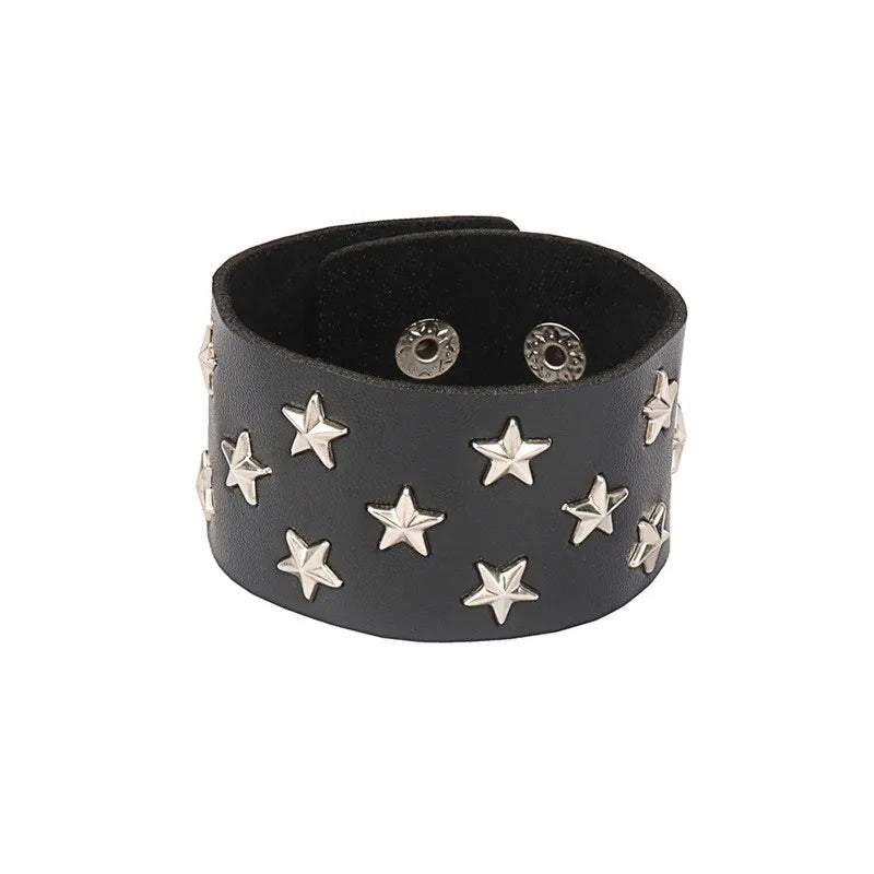 Punk Skull Goth Cuff Bracelet – New Bold, Edgy Style for Men and Women! - Premium bracelets from Lizard Vigilante - Just $18.88! Shop now at Lizard Vigilante