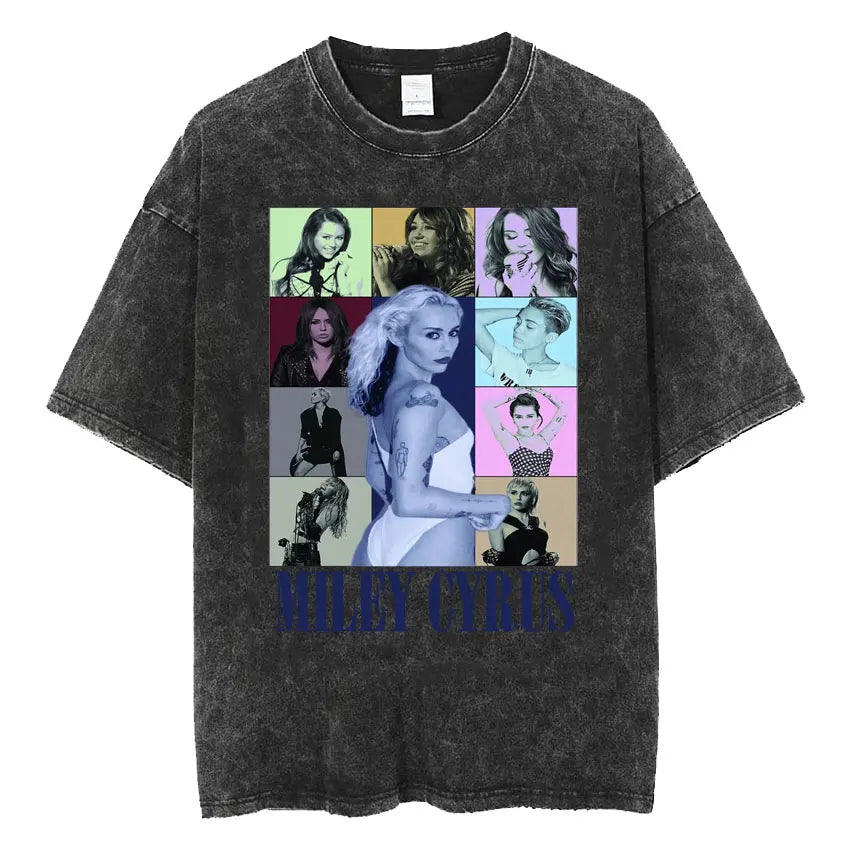 Miley & Montana Mashup: Vintage Washed Aesthetic Hip Hop T-Shirt for Men, Women & Couples – The Ultimate 4-Season Style Revolution - Premium tee from Lizard Vigilante - Just $26.66! Shop now at Lizard Vigilante