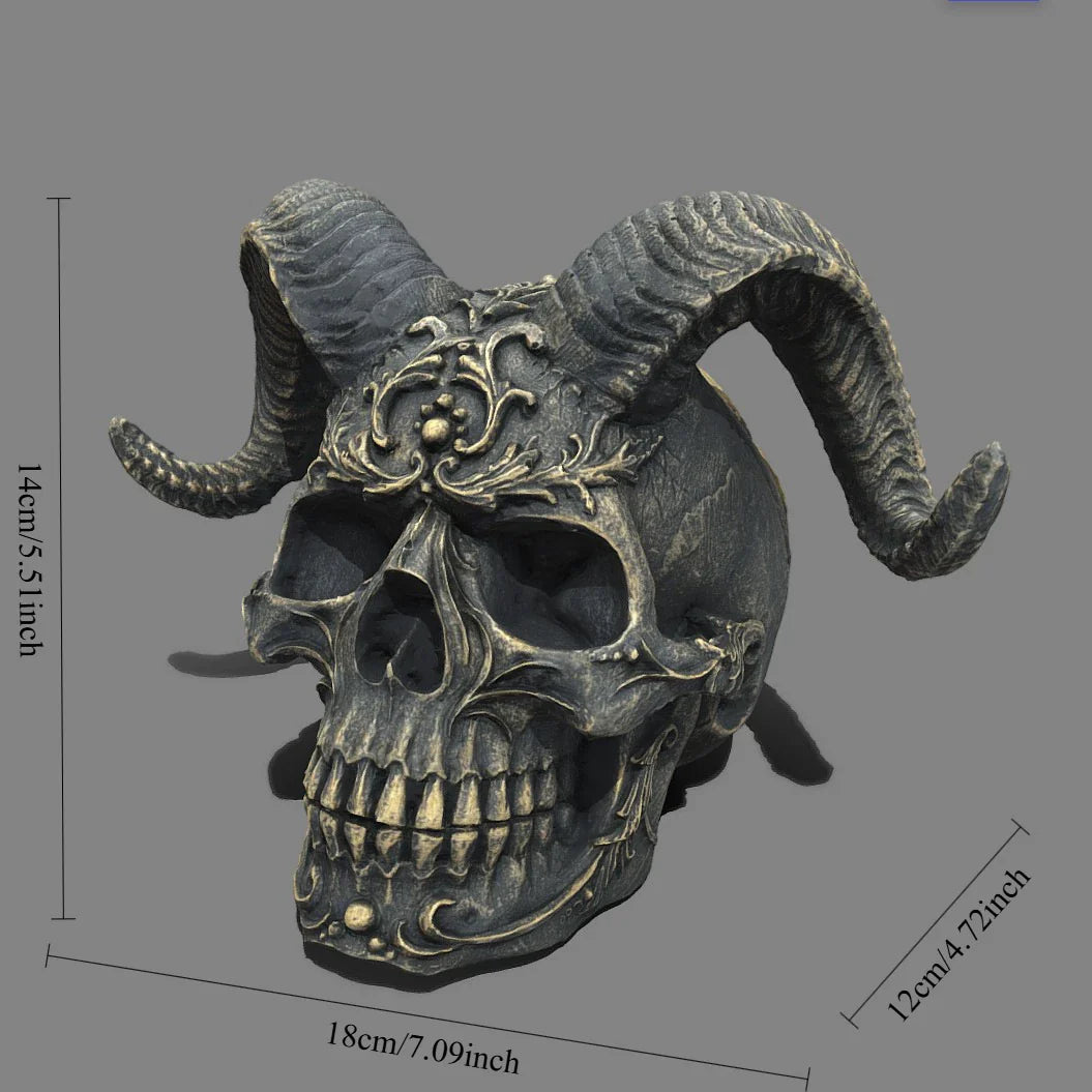 Gothic Style Claw Skull Statue Steampunk Satanic Animal Sculpture Craft Ornament Model Collection Object Interior Figurine Decor