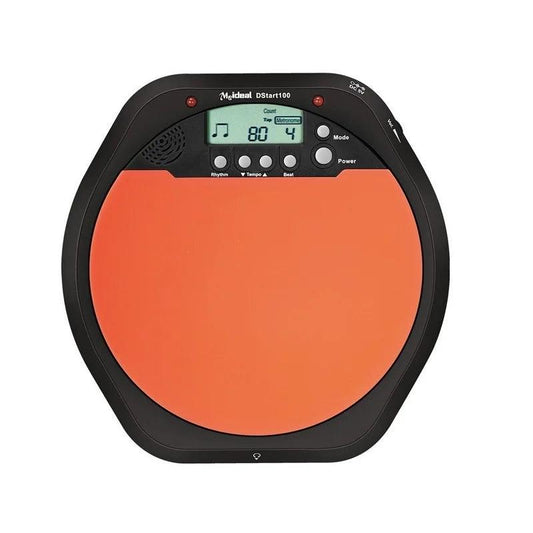 New Meideal Portable DS100 Drums Electronic Drum Training Pad Drum Tutor - Black + Orange - Lizard Vigilante