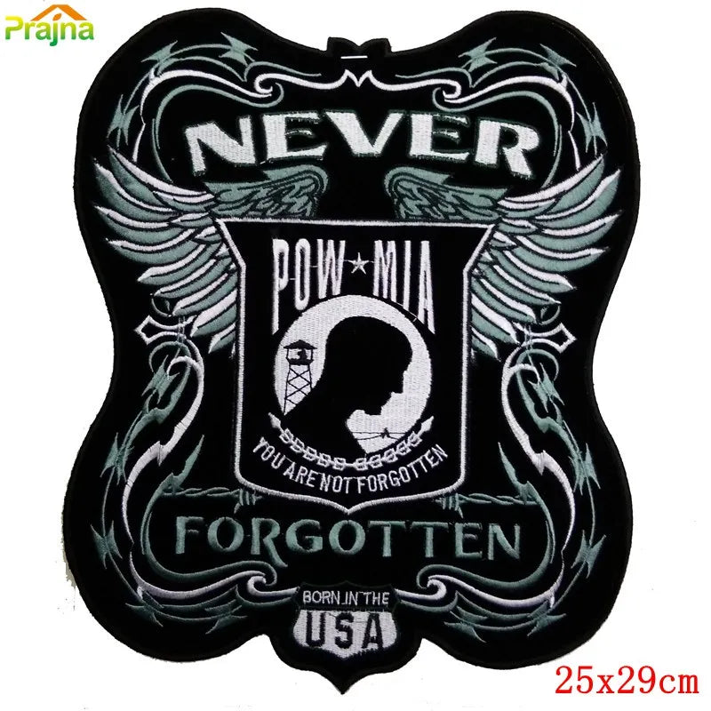 Punk Biker Patch Iron/Sew On Embroidery Patches On Clothes Skull Big Pacthes For Jacket Applique DIY Rock Large Back Pacth Badge - Lizard Vigilante