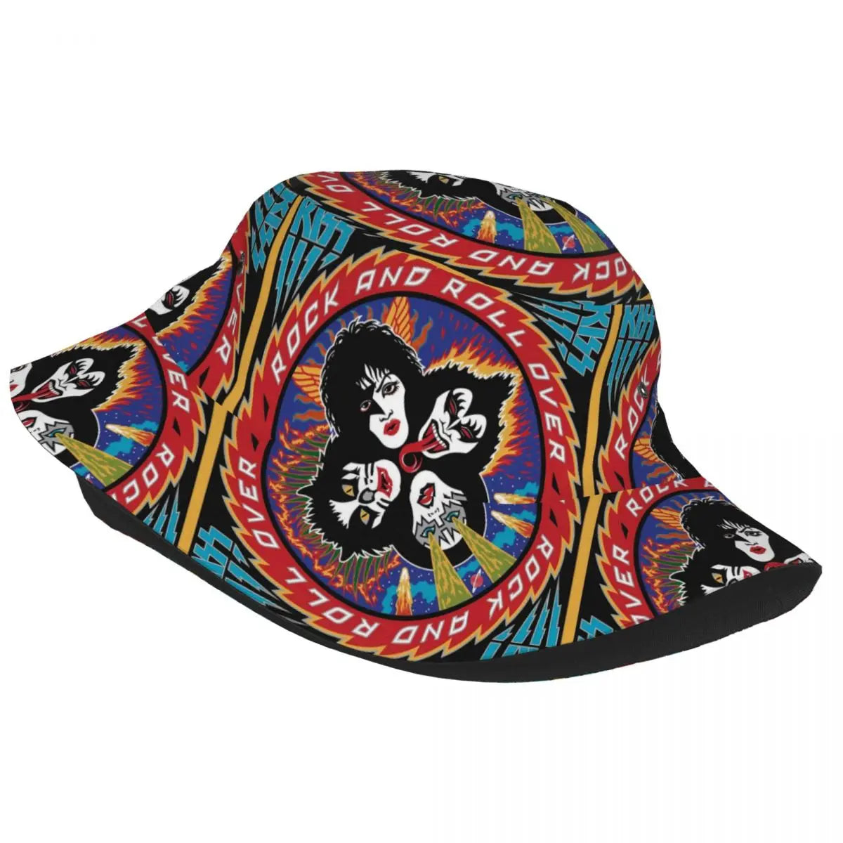 KISS Rock Band Heavy Metal Bucket Hat - Foldable Kiss Fishing Cap for Outdoor Adventures - Premium bucket hat from Lizard Vigilante - Just $23.88! Shop now at Lizard Vigilante