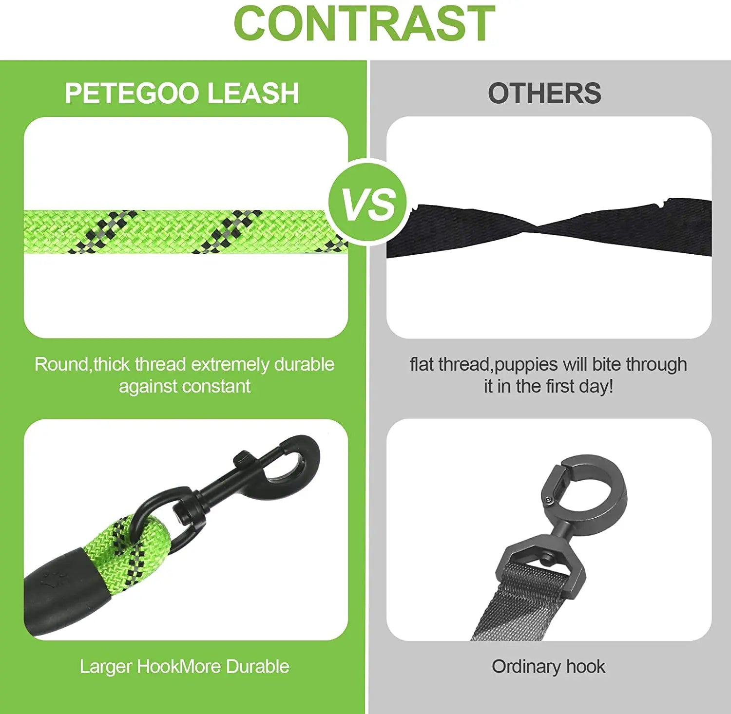 Reflective Strong Dog Leash 1.5M Long - Heavy Duty Nylon Rope Leash with Padded Handle for Comfortable Training and Walking - Premium pet leash from Lizard Vigilante - Just $18.88! Shop now at Lizard Vigilante