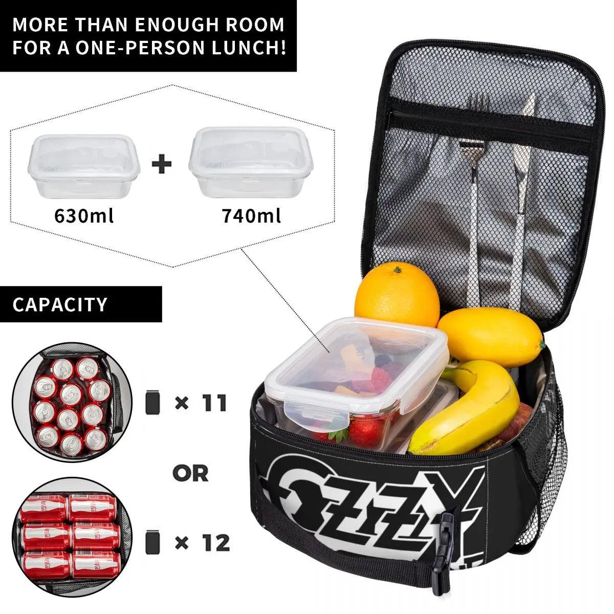 Ozzy Osbourne Heavy Metal Band Rock Lunch Bag Women Thermal Cooler Prince Of Darkness Insulated Lunch Boxes for  School - Premium cooler bag from Lizard Vigilante - Just $21.99! Shop now at Lizard Vigilante