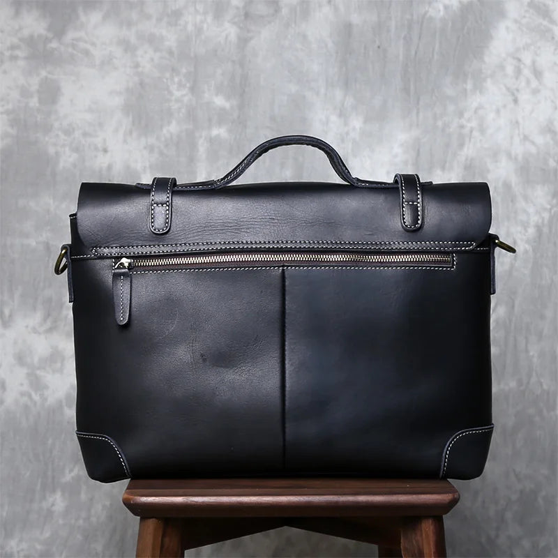 Vintage Leather Messenger Bag - Timeless Style and Durability - Premium messenger bag from Lizard Vigilante - Just $138.88! Shop now at Lizard Vigilante