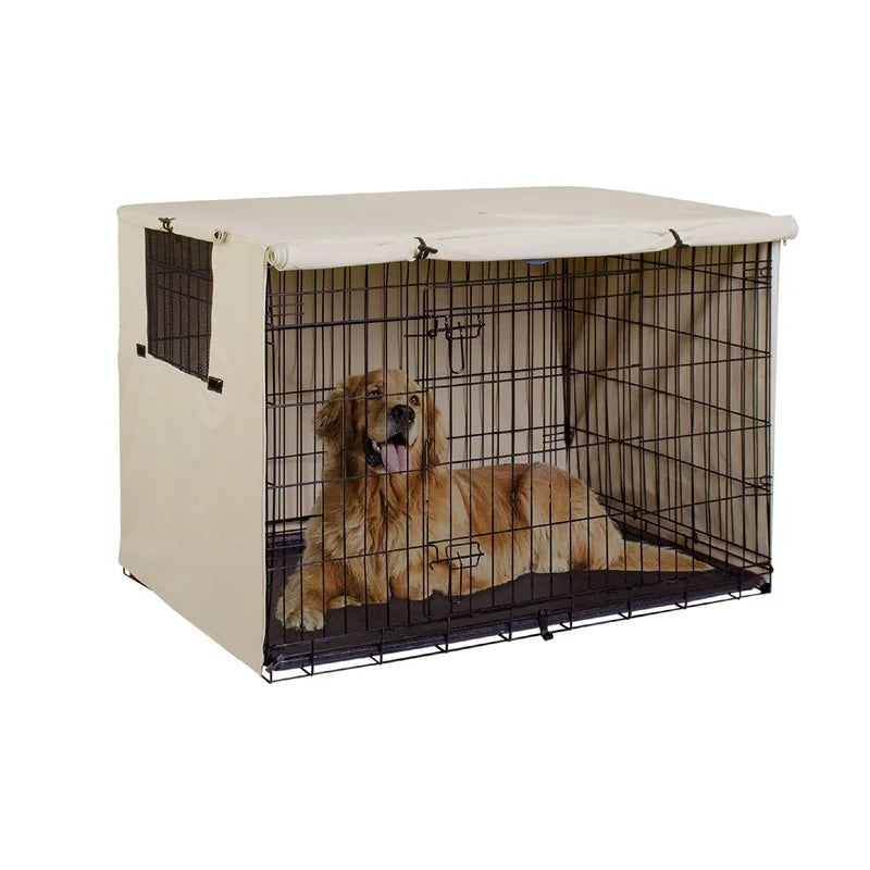 Universal Dog Cage Cover 210D Oxford Wire Crate Rainproof Dust Covers Outdoor Waterproof Sun Protection Durable Pet Kennel Case - Premium  from Lizard Vigilante - Just $19.99! Shop now at Lizard Vigilante