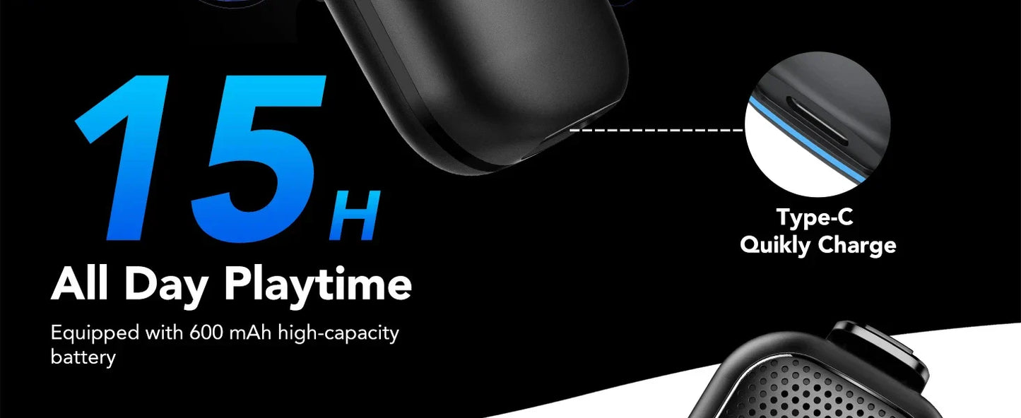 Portable Wearable Backpack Clip-on Bluetooth Wireless Speaker Built-in Microphone Free Music for Outdoors Sports Mini Speakers