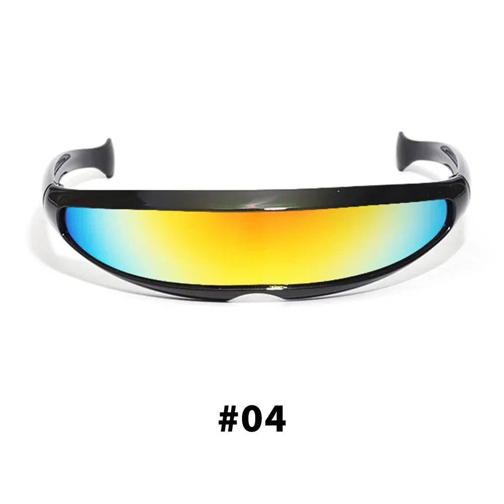 CYBERSTRIKE X1: Futuristic Cyclops Visor Sunglasses – UV400 Laser Lens Eyewear - Premium shades from Lizard Vigilante - Just $8.99! Shop now at Lizard Vigilante