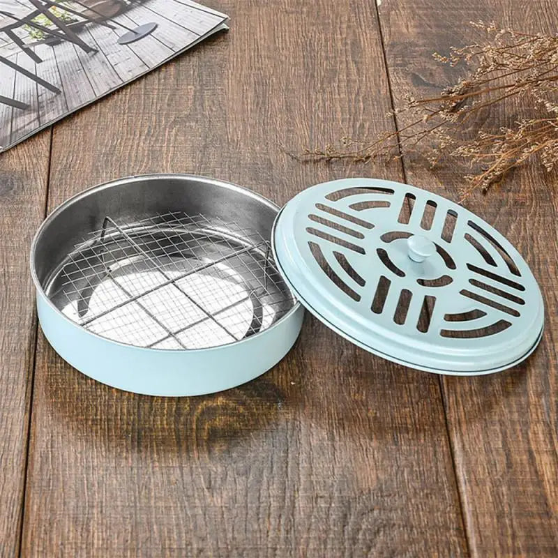 Portable Stainless Steel Mosquito Coil Holder Tray with Spiral Cover – Incense & Candle Holder - Premium Mosquito coil from Lizard Vigilante - Just $18.88! Shop now at Lizard Vigilante