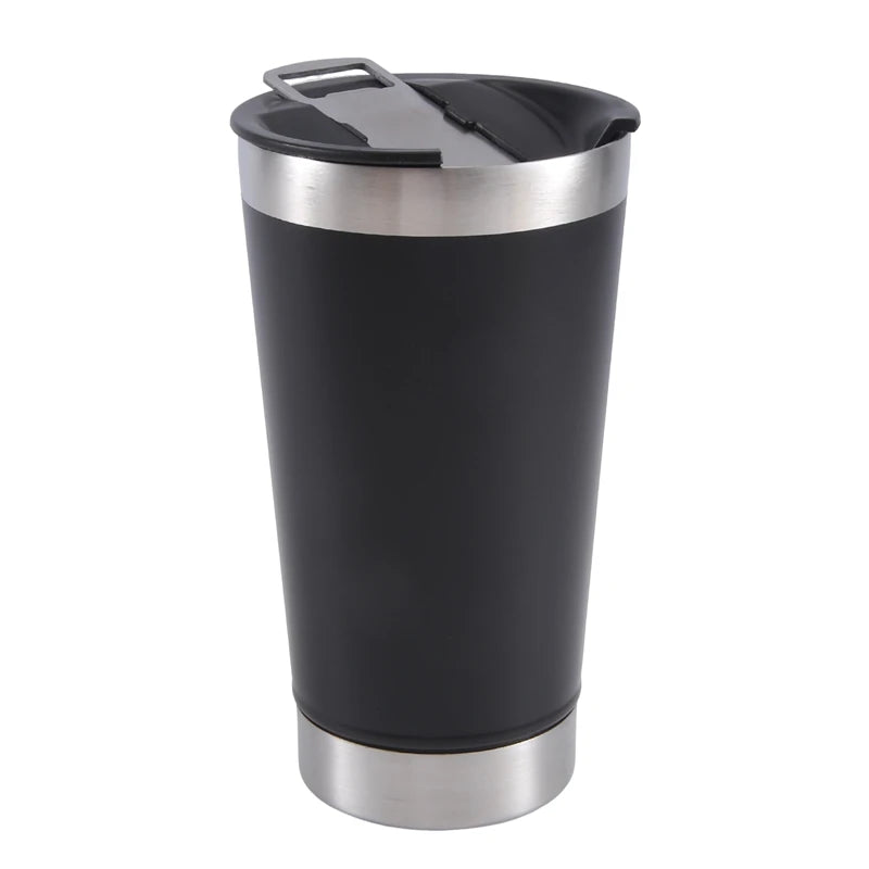 Cold Beer Cups with Bottle Opener Lid – Stainless Steel Insulated Drinkware for Tea, Coffee, and Beverages – Keeps Drinks Cold for 7 Hours, Hot for 3 Hours - Premium beer glass from Lizard Vigilante - Just $23.88! Shop now at Lizard Vigilante