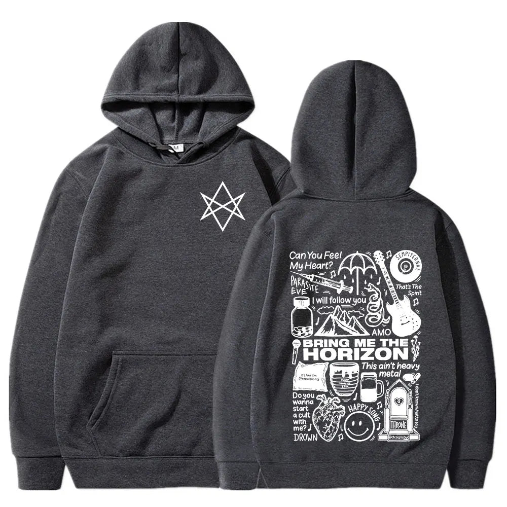 Bring Me The Horizon BMTH Heavy Metal Rock Hoodies – Vintage Streetwear Sweatshirts for Men and Women - Premium hoodies from Lizard Vigilante - Just $42.88! Shop now at Lizard Vigilante