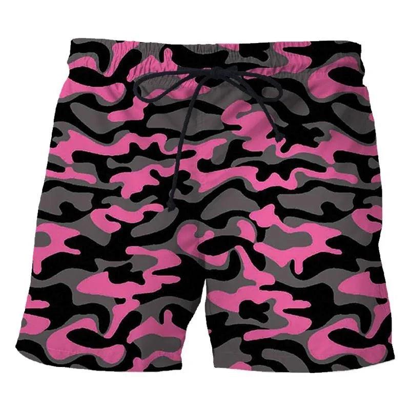 Camouflage 3D Printed Short Pants Men's Outdoor Sports Board Shorts Unisex Fashion Casual Swimming Shorts Beach Trunks Clothing - Lizard Vigilante