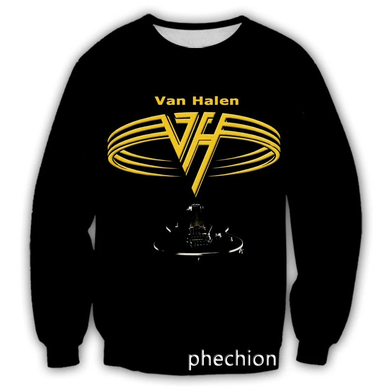 3D Printed Van Halen Unisex Sweatshirt Band Casual Fashion Streetwear Men Loose Sporting Sweatshirt - Premium sweatshirt from Lizard Vigilante - Just $43.88! Shop now at Lizard Vigilante