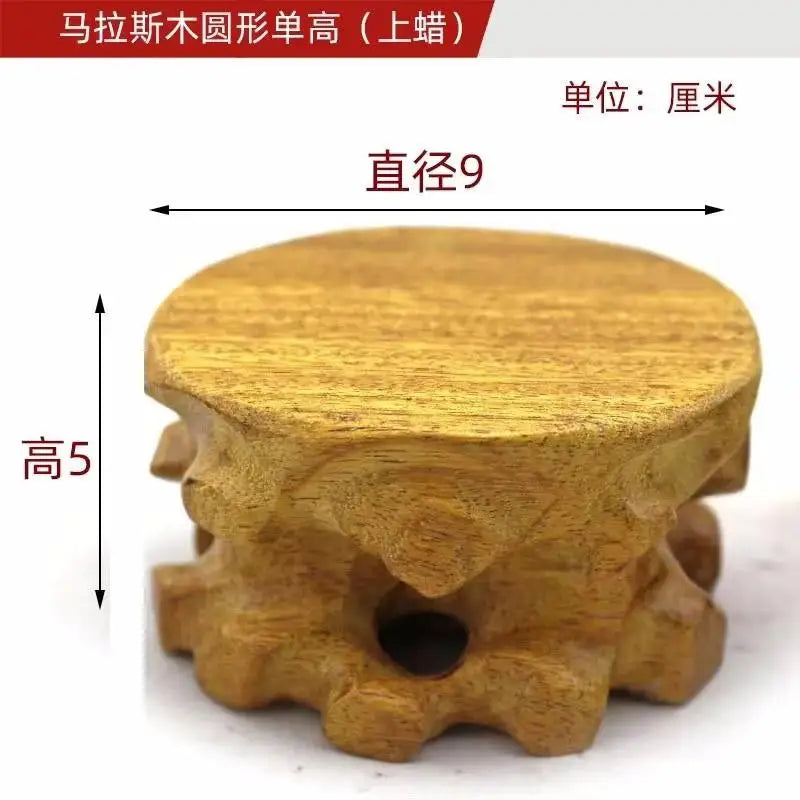 Simple Figurine Statue Display Stand Miniature Solid Wood Bases Coffee Tea Sets Pedestal Vase Flower Pot Bonsai Sorting Table