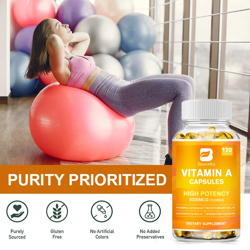 BEWORTHS Vitamin A 10,000 IU Premium Helps Healthy Vision & Immune System and Healthy Growth & Reproduction Beauty Health Item