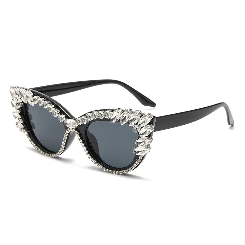 “Diamond Eyes 23241” – Chaos-Cat UV400 Big Gem Sunglasses for Max Drama & Minimal Subtlety | Gradient Polycarbonate Cat Eye Spectacles - Premium shades from dsers - Just $10.99! Shop now at Lizard Vigilante
