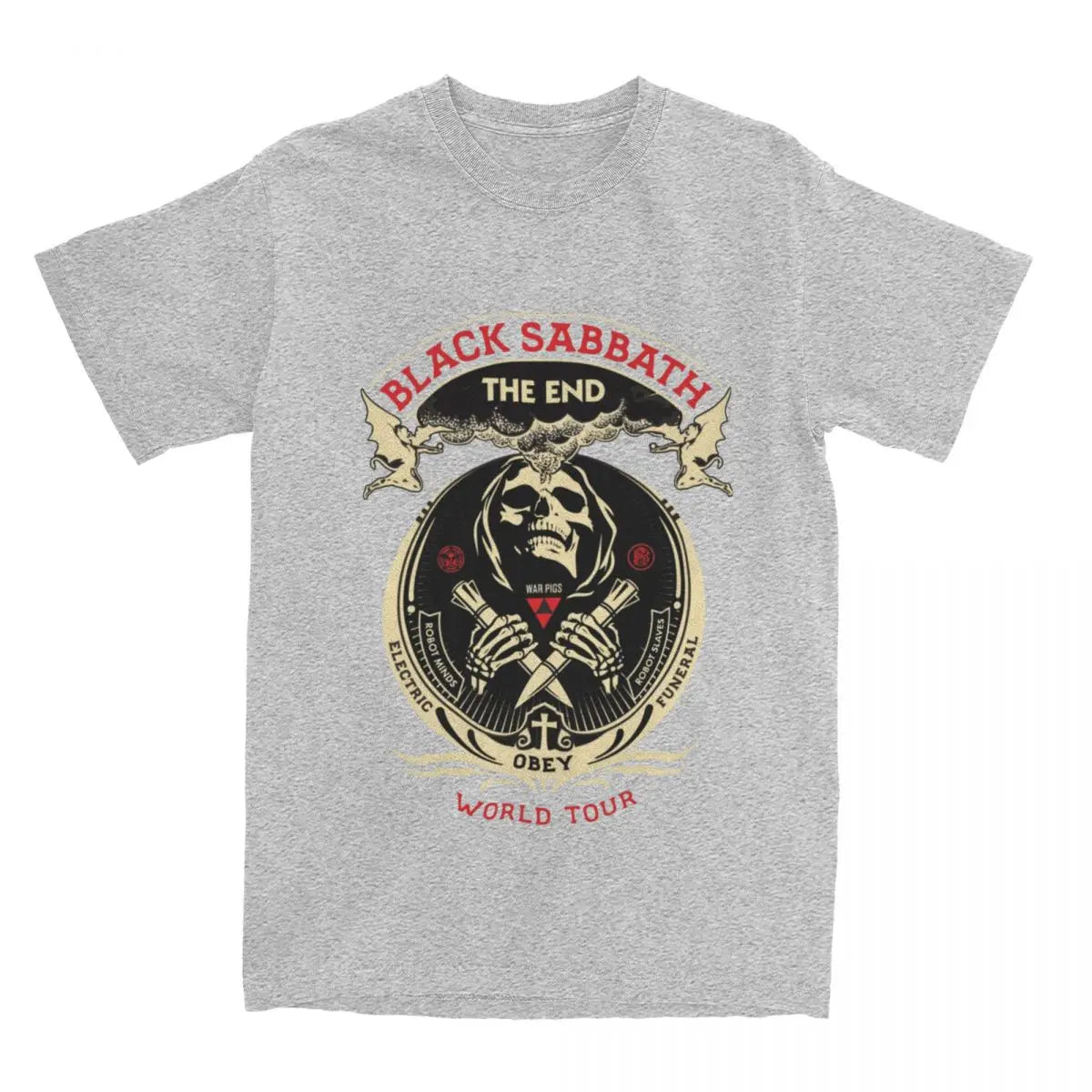 Black Sabbaths The End T-Shirt Men's Cotton Top Tee Retro Rock Band Crewneck Short Sleeve - Premium T-shirt from Lizard Vigilante - Just $23.88! Shop now at Lizard Vigilante