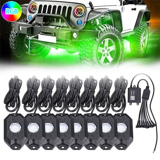 RGB Rock ThunderLights – Ultra-Durable LED Truck Rock Lights for Off-Road Legends, 12V/24V Waterproof IP67 Spectacle\ - Premium truck lights from Lizard Vigilante - Just $141.99! Shop now at Lizard Vigilante